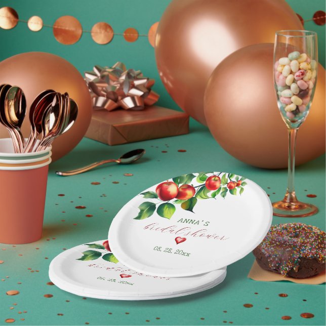 Assiettes En Carton Fête des mariées Red Apple (Multi)