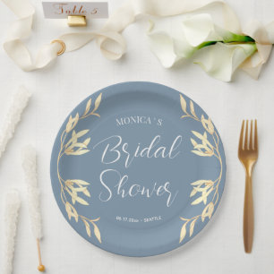 Assiettes En Carton Fête des mariées symphonique florale intemporelle