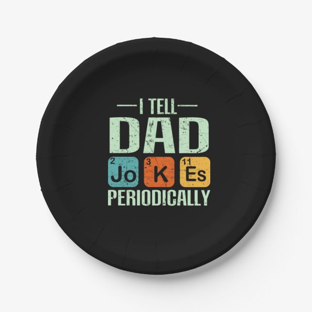 Assiettes En Carton Fête des pères - Plaisanteries papa (Devant)