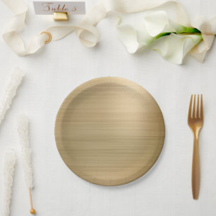 Assiettes En Carton Fête Dorée
