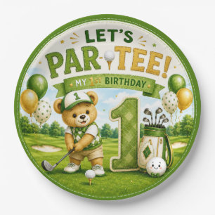 Assiettes En Carton Fête du 1er anniversaire de golf