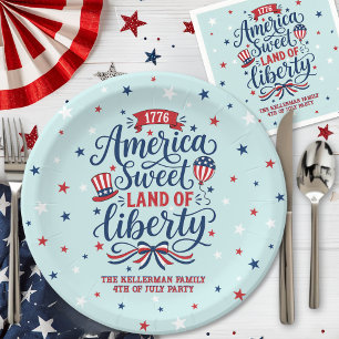 Assiettes En Carton Fête du 4 juillet