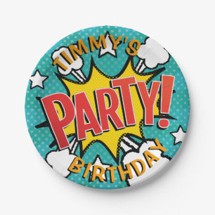 Assiettes En Carton FÊTE DU Bande dessinée !Assiette en Papier.