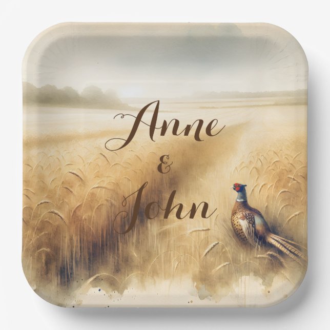 Assiettes En Carton Fête du faisan d'automne (Recto)