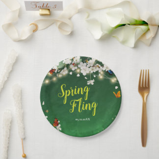Assiettes En Carton Fête du jardin de Spring Fling