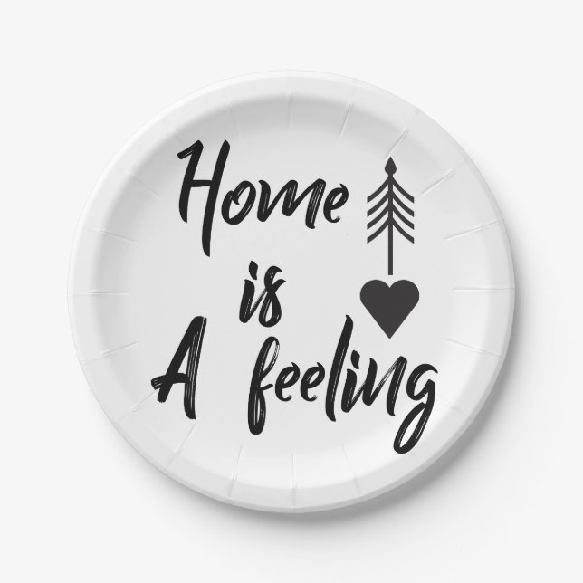 Assiettes En Carton Fête du réchauffement du foyer (Devant)