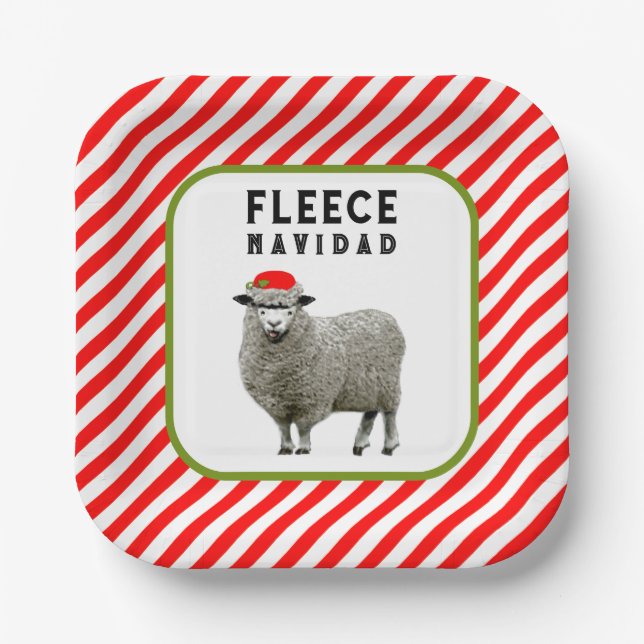 Assiettes En Carton Fête Feliz Navidad (Recto)