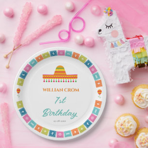 Assiettes En Carton Fête mexicaine Cactus 1ère année