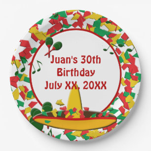 Assiettes En Carton Fête mexicaine (toute occasion) Amigos 
