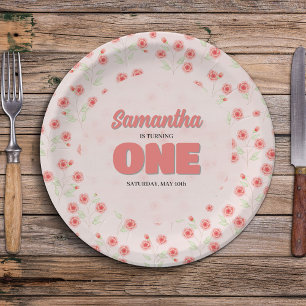 Assiettes En Carton Fête personnalisée pour la première année de naiss