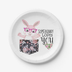 Assiettes En Carton Fête Personnalisée Sweet Baby Girl Lunettes de lap