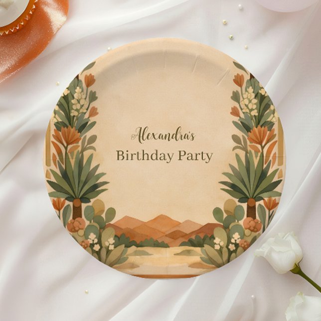 Assiettes En Carton Fête Rustique Désert Floral (Créateur téléchargé)