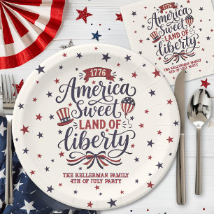 Assiettes En Carton Fête rustique du 4 juillet