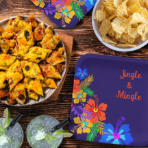 Fête Tropicale Luau Hawaïen avec Texte Personnalis