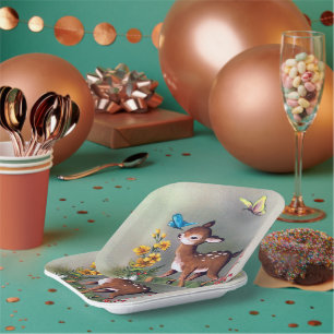 Assiettes En Carton fête vintage de Pâques