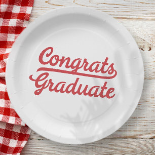 Assiettes En Carton Fêtes Diplômé Classique Sport Simple