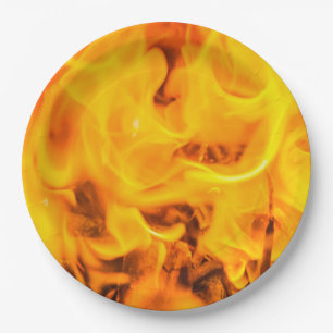 Assiettes En Carton Feu et flammes