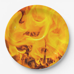 Assiettes En Carton Feu et flammes