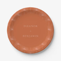 Feuille de palmier botanique orange brûlé Mariage