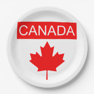 Assiettes En Carton Feuille d'érable du Canada 