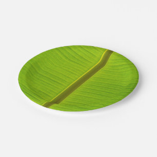 Assiettes En Carton Feuille en gros plan de banane