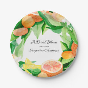 Assiettes En Carton Feuille orange de citron de thé de Fête de la