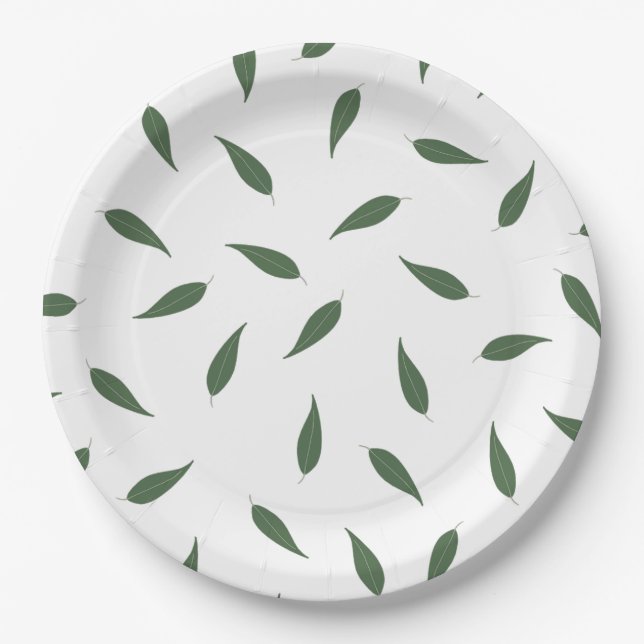 Assiettes En Carton Feuilles citron (Devant)