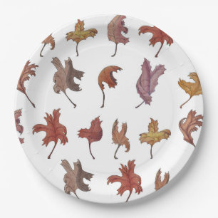 Assiettes En Carton Feuilles dansants