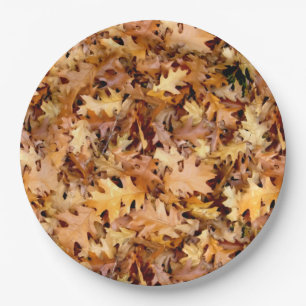 ASSIETTES EN CARTON FEUILLES D'AUTOMNE
