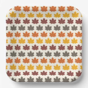 Assiettes En Carton Feuilles d'automne