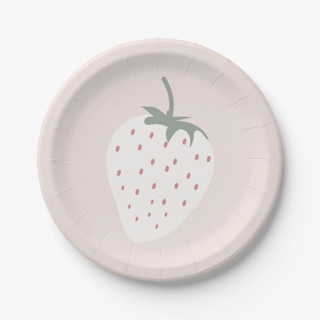 Assiettes En Carton Fields fraises Berry Premier anniversaire | Fille (Devant)