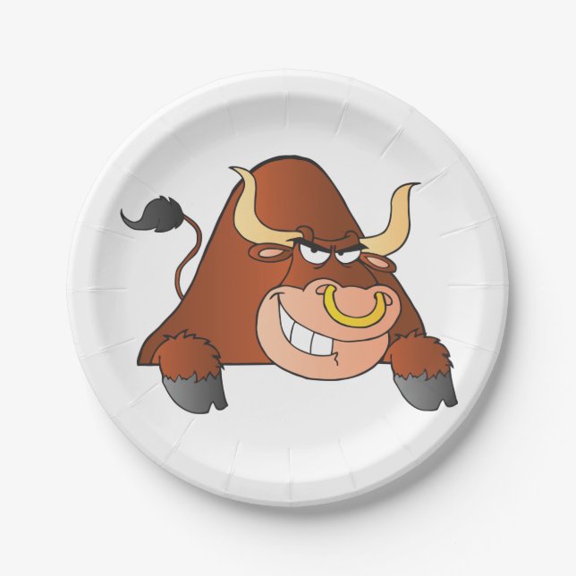 Assiettes En Carton Fierce Bull (Devant)