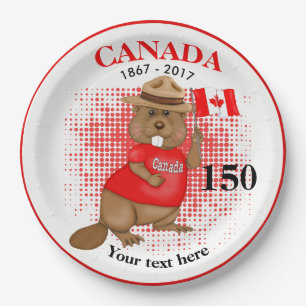 Assiettes En Carton Fière fête canadienne du castor 150