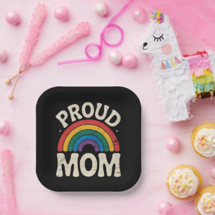 Assiettes En Carton Fière mère LGBTQ Fierté gay Arc-en-ciel Fête des m