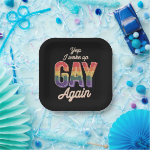 Assiettes En Carton Fierté gay de réveil Arc-en-ciel queer gay Fête CS
