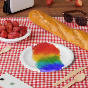 Assiettes En Carton Fierté moderne de SlipperyJoe éclaboussure d'énerg