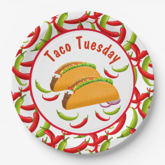 Assiettes En Carton Fiesta Food mexicaine Taco Mardi Food Party