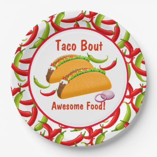 Assiettes En Carton Fiesta mexicaine Nourriture Taco Bout Awesome Food