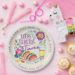 Assiettes En Carton FIESTA Tacos Tequila et Tiaras