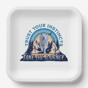 Assiettes En Carton Fiez-vous à vos instincts Aventure de loup arctiqu