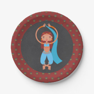 Assiettes En Carton Fille des nuits arabes Fête d'anniversaire