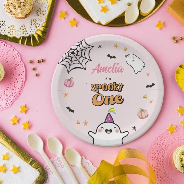 Assiettes En Carton Fille d'Halloween Anniversaire Éffrayant un (Créateur téléchargé)