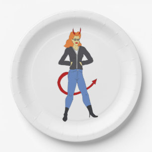 Assiettes En Carton fille diable