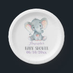 Assiettes En Carton Fille Eléphant Baby shower Plate de papier pourpre<br><div class="desc">Fille Eléphant Baby shower Plate de papier pourpre</div>