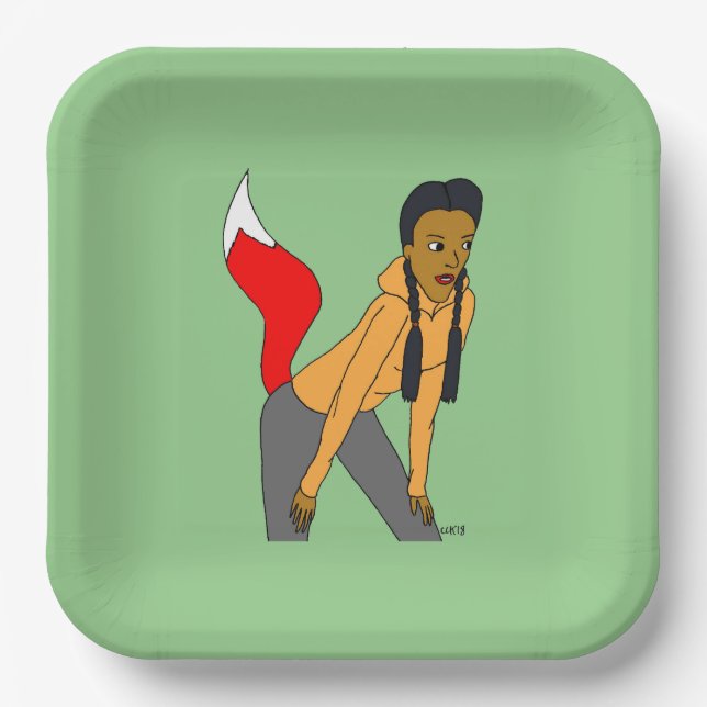 Assiettes En Carton fille foy (Recto)