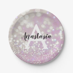 Assiettes En Carton Fille Lilac Shimmer Parties scintillant Étincelles
