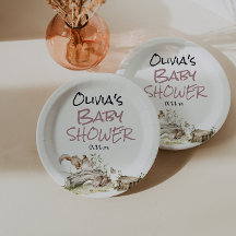 Fille Rose de la Forêt Sauvage Baby Shower