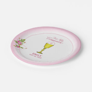 Assiettes En Carton Fille Rose Première Communion Sainte, Chalice, H
