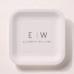 Assiettes En Carton Fille rose vif Élégant minimaliste moderne<br><div class="desc">Faites-vous plaisir avec notre plaque de Monogramme minimaliste classique et élégant. Conçu avec soin, ce plateau allie élégance intemporelle et minimalisme contemporain, ajoutant une touche d'élégance raffinée à vos tables. Réalisée avec précision et attention au détail, cette assiette est plus qu'une simple vaisselle, c'est une déclaration personnalisée de goût raffiné...</div>