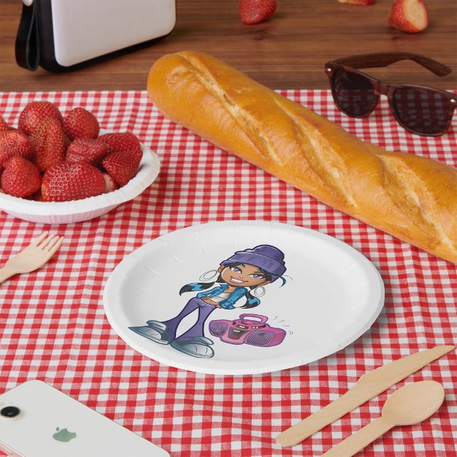 Assiettes En Carton Fille super Avec Stéréo (Créateur téléchargé)